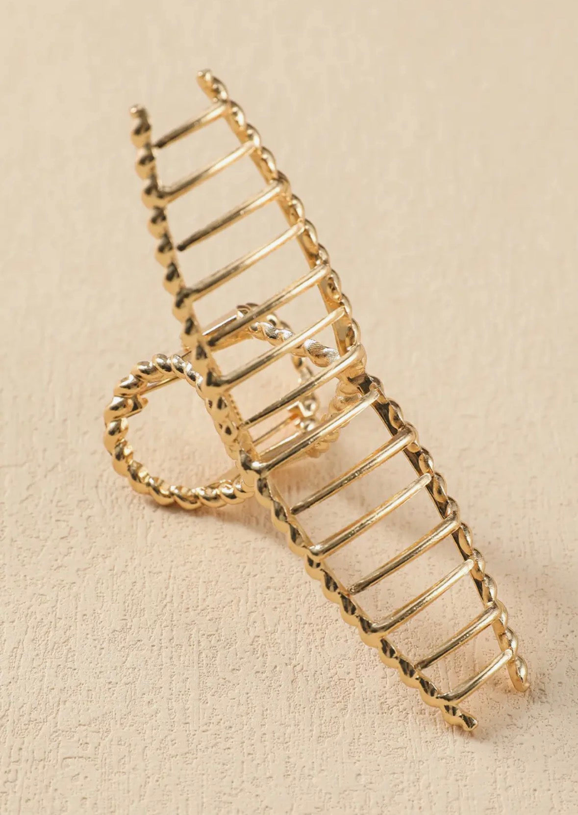 Twisted Gold Claw Clip