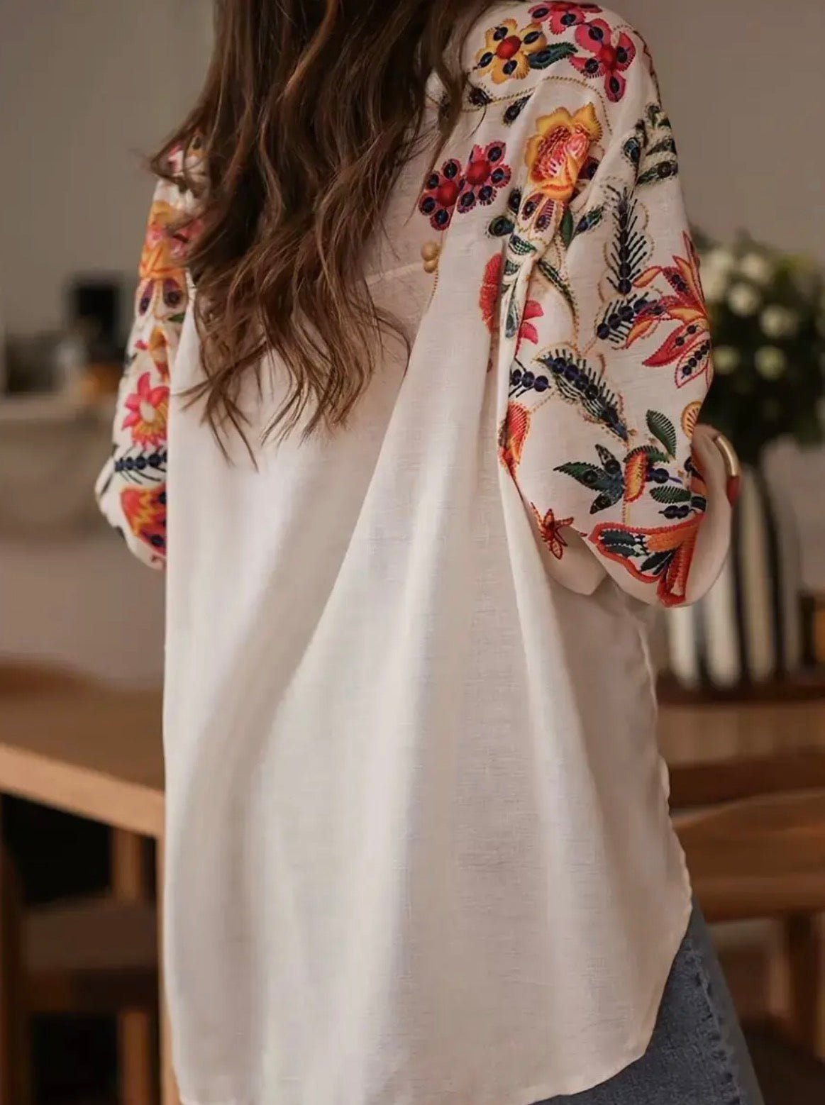 Women’s Floral Print Button Up