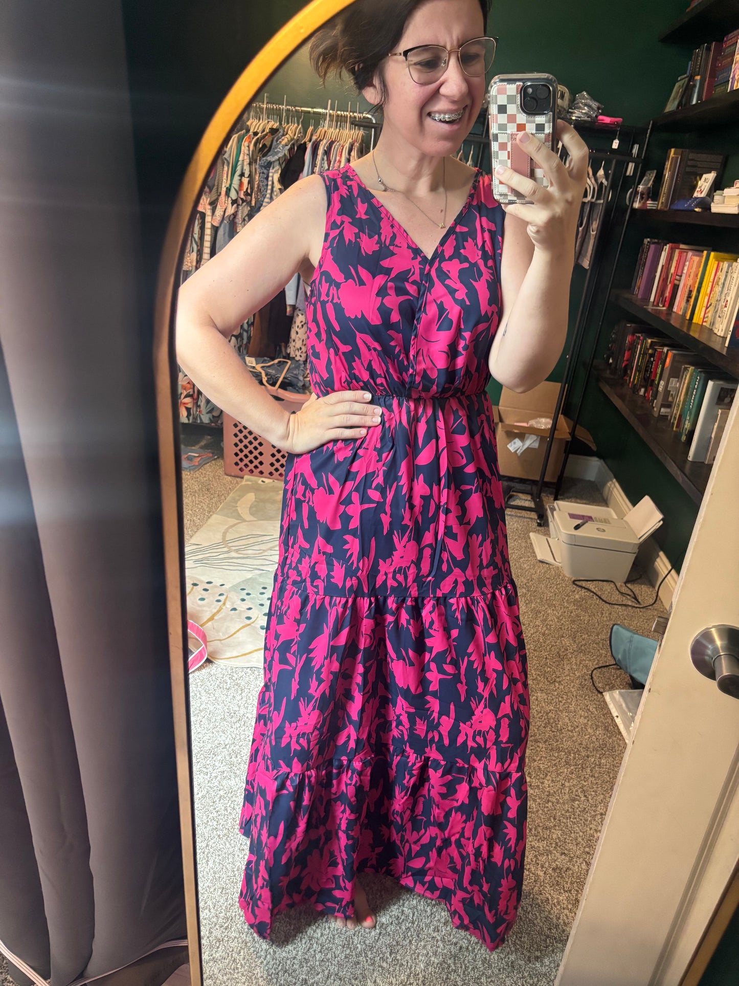 Floral V-Neck Maxi Dress