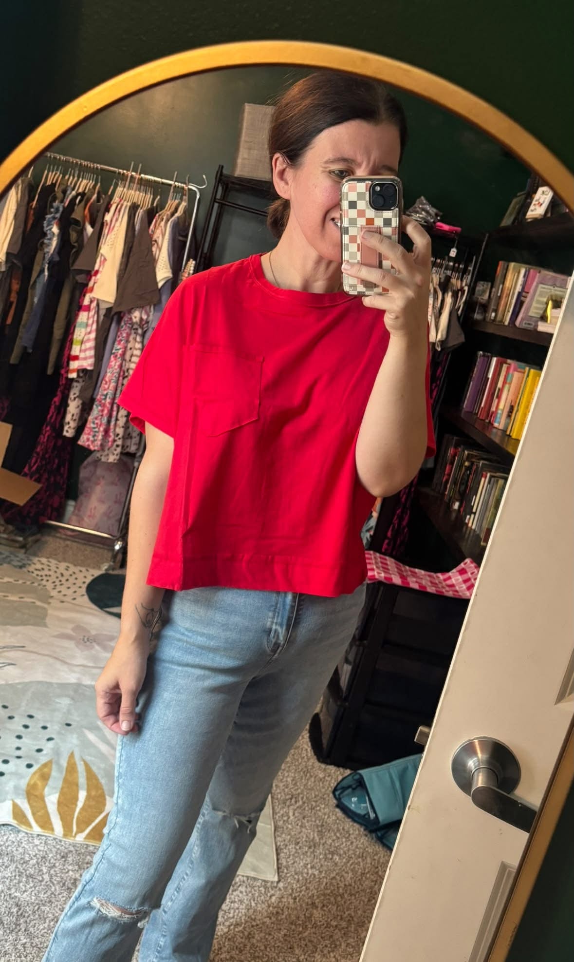 Zenana Exposed Seam Boxy Top