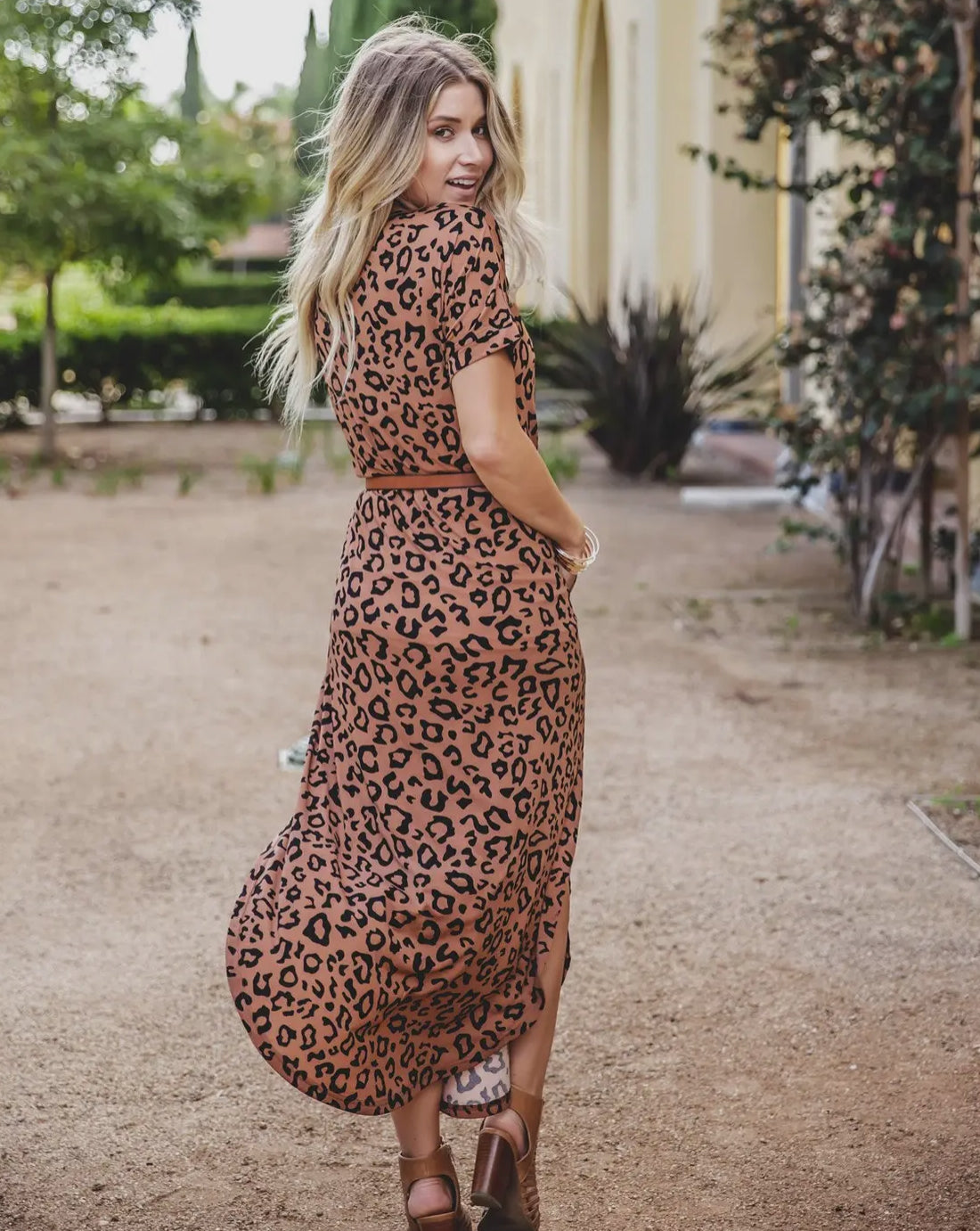 Leopard Relaxed Round Hem Maxi Dress