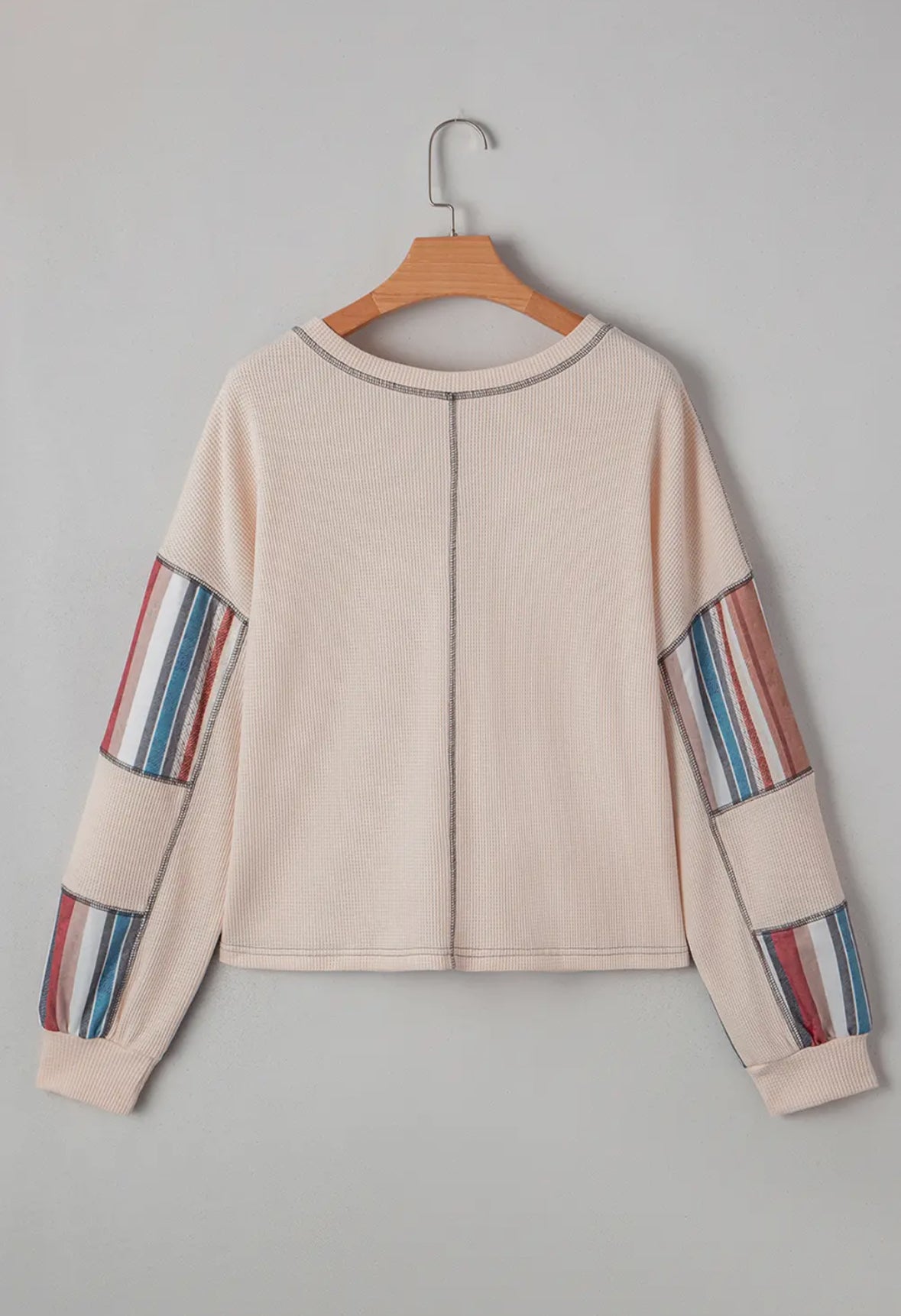 Exposed Seam Patchwork Waffle Top