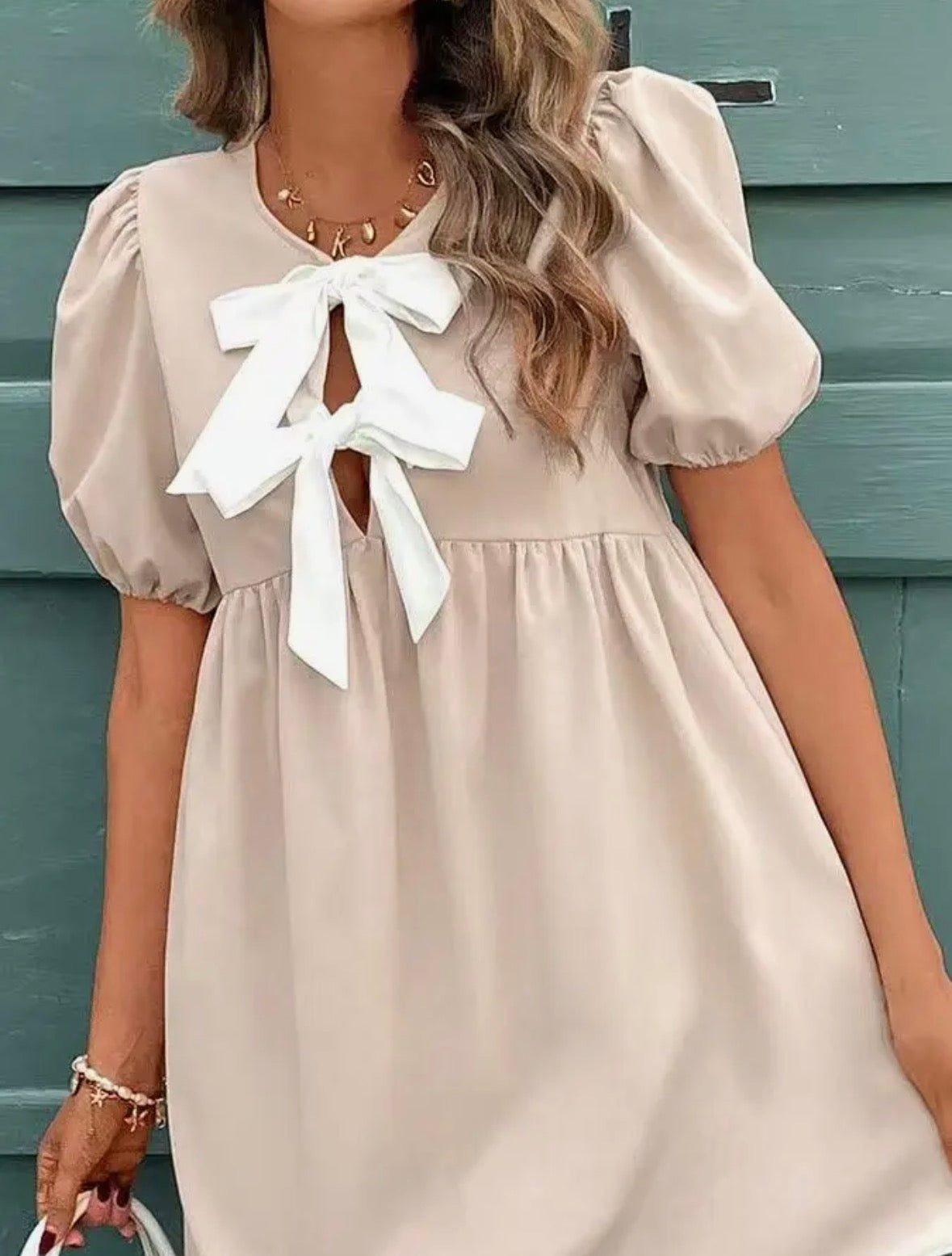 Mommy & Me Babydoll Front Tie Dress-Adult
