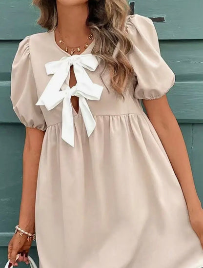Mommy & Me Babydoll Front Tie Dress-Adult