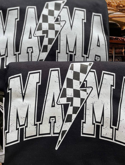 Checkered Mama Tee