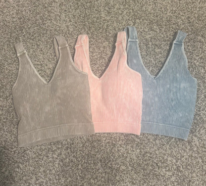 Cropped Tank Bralette with Removable Pads
