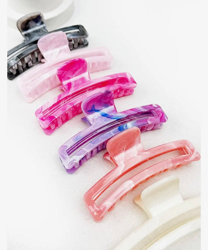 Marbled Rectangle Claw Clip