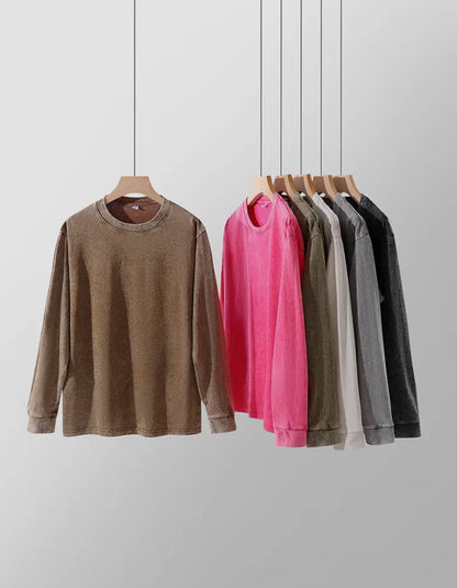 Mineral Wash Long Sleeve Top