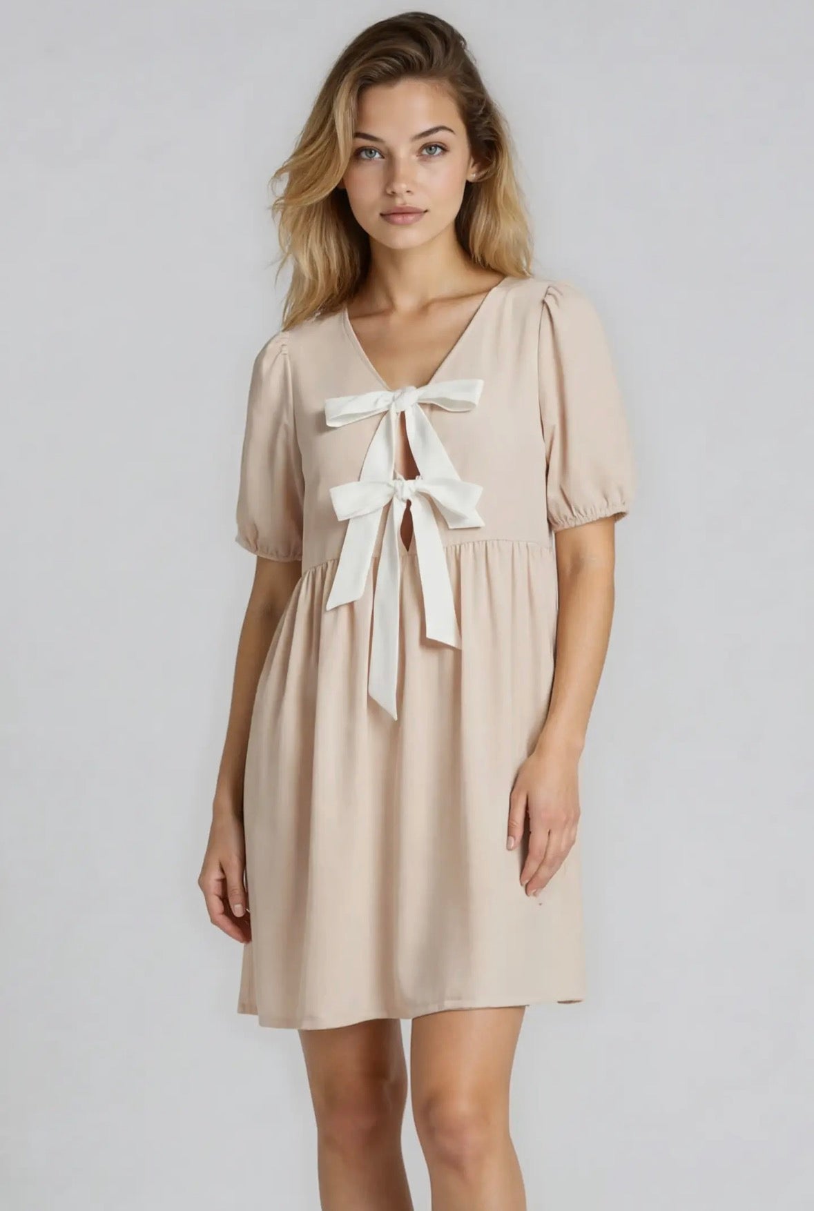 Mommy & Me Babydoll Front Tie Dress-Adult