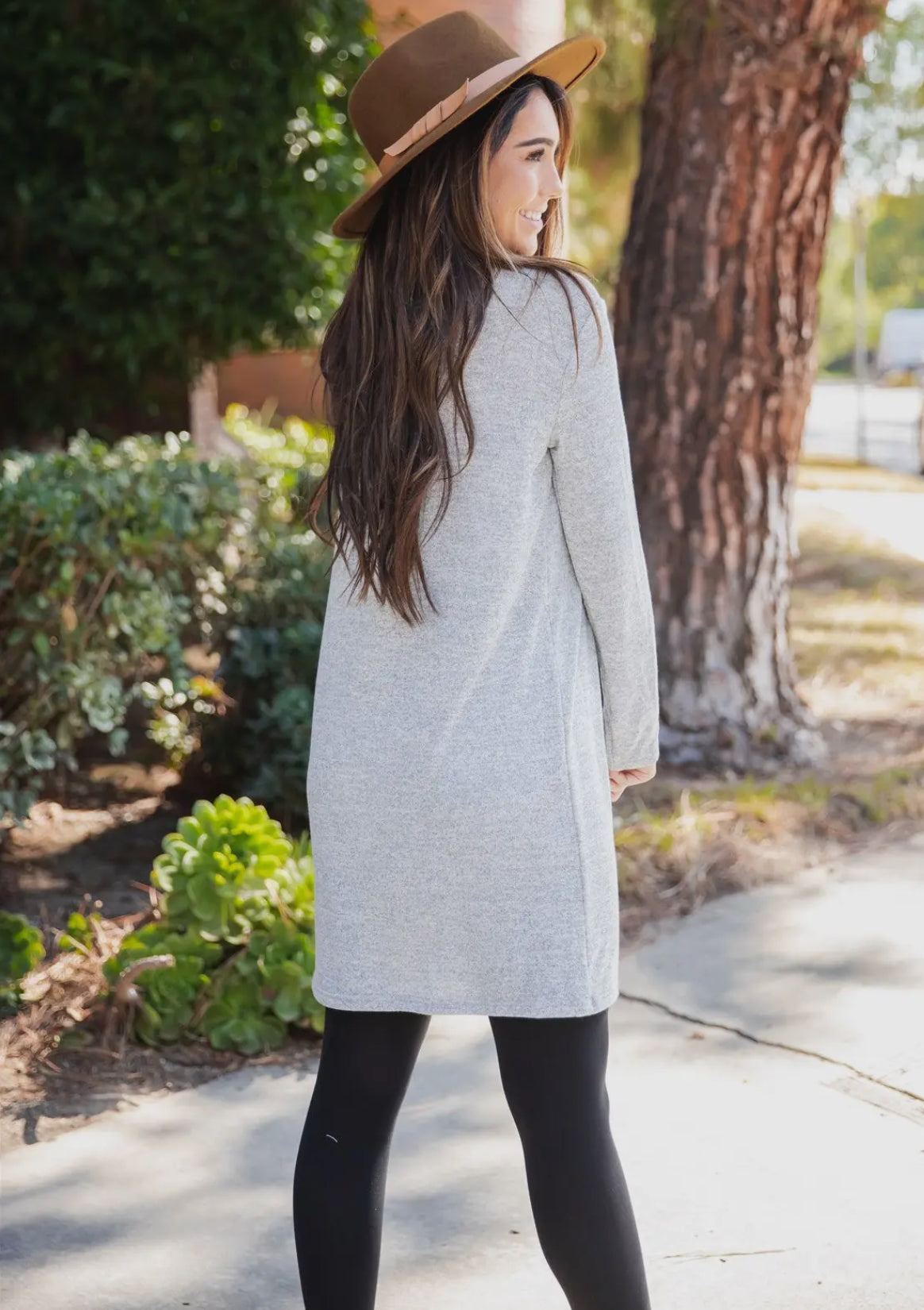 Cowl Neck Long Sleeve Dress