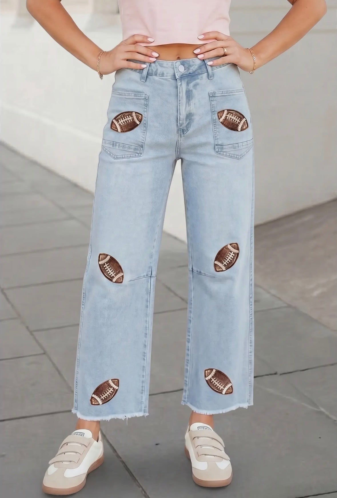 Sequin Patch Game Day Jeans