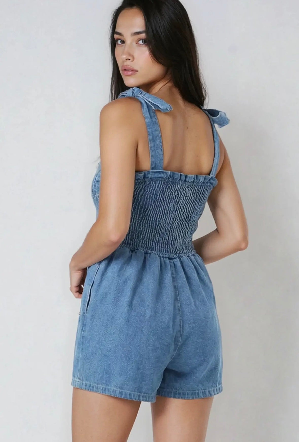 Mommy & Me Denim Romper-Adult