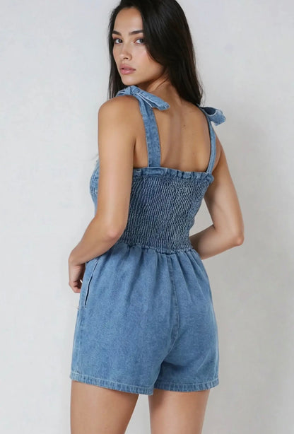 Mommy & Me Denim Romper-Adult