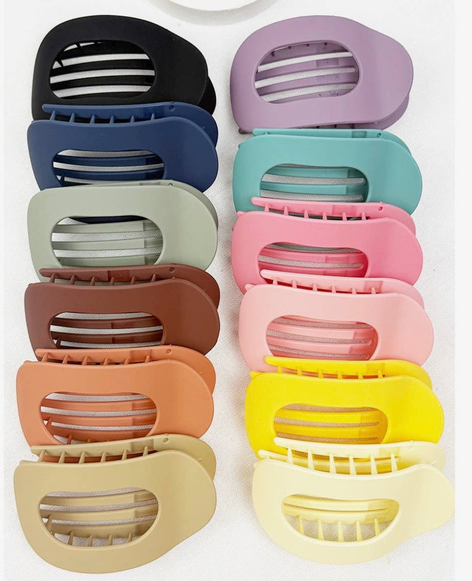 Flat Oval Claw Clips