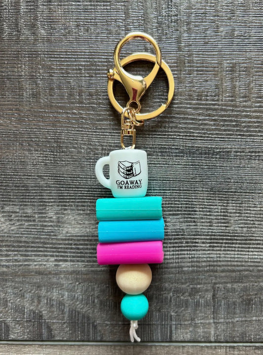 Go Away I’m Reading Keychain/Bag Charm