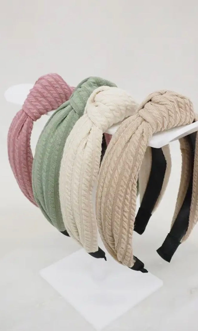 Ribbed Knotted Head Band