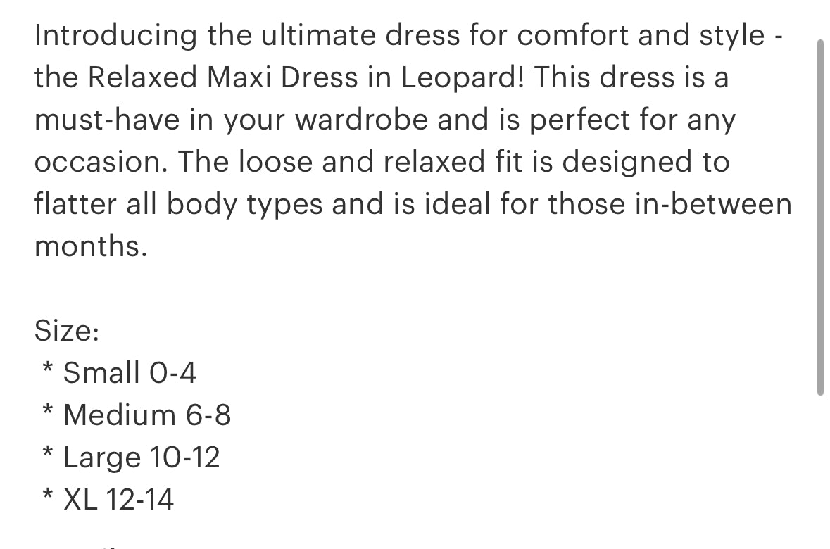 Leopard Relaxed Round Hem Maxi Dress