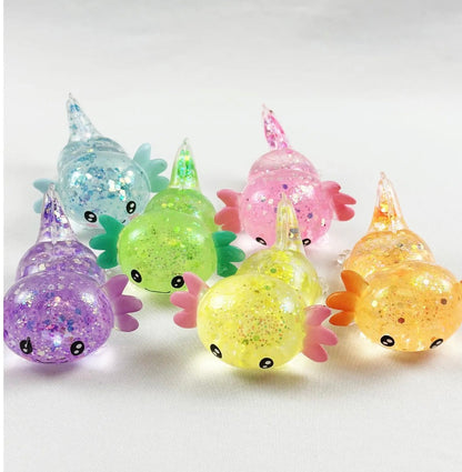 Glitter Axolotl Sugar Squishy