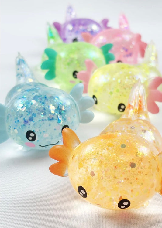 Glitter Axolotl Sugar Squishy
