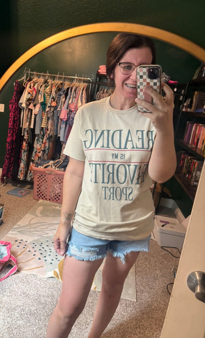 Reading Is My Favorite Sport Graphic Tee