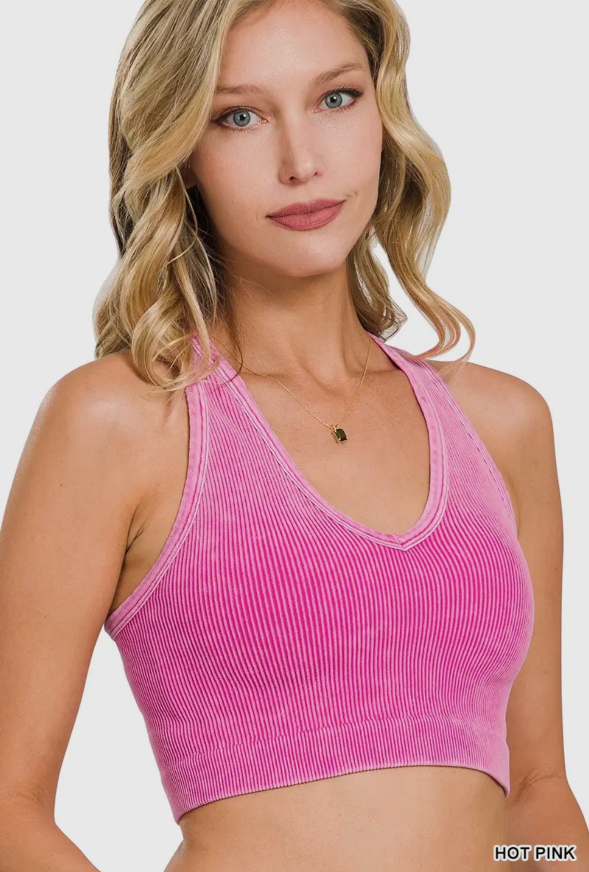 V-Neck Seamless Racerback Bralette