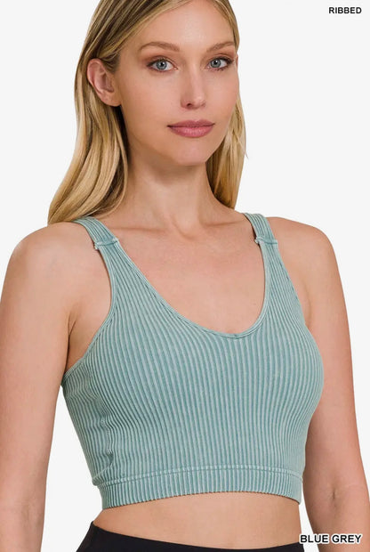 Cropped Tank Bralette with Removable Pads