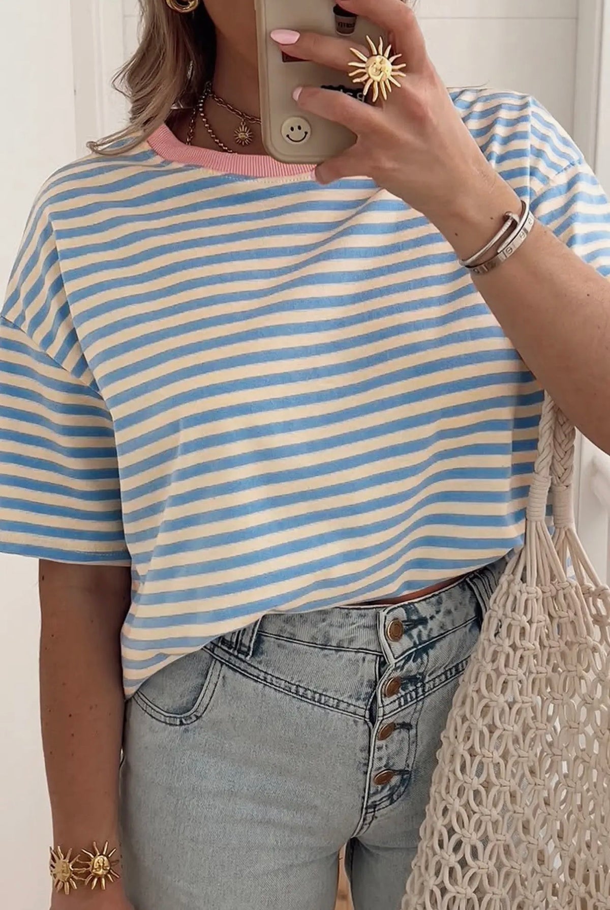 Blue Stripe Top