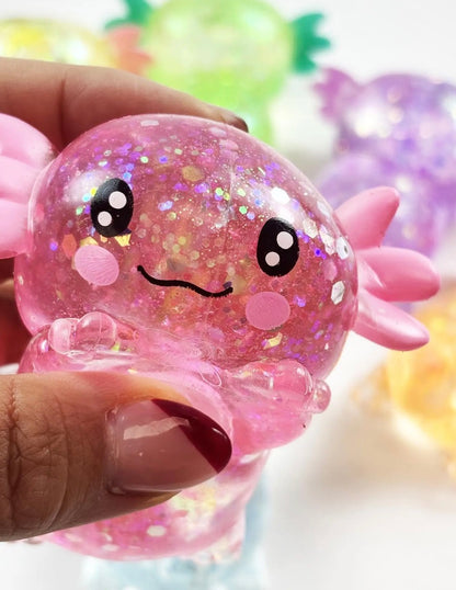 Glitter Axolotl Sugar Squishy