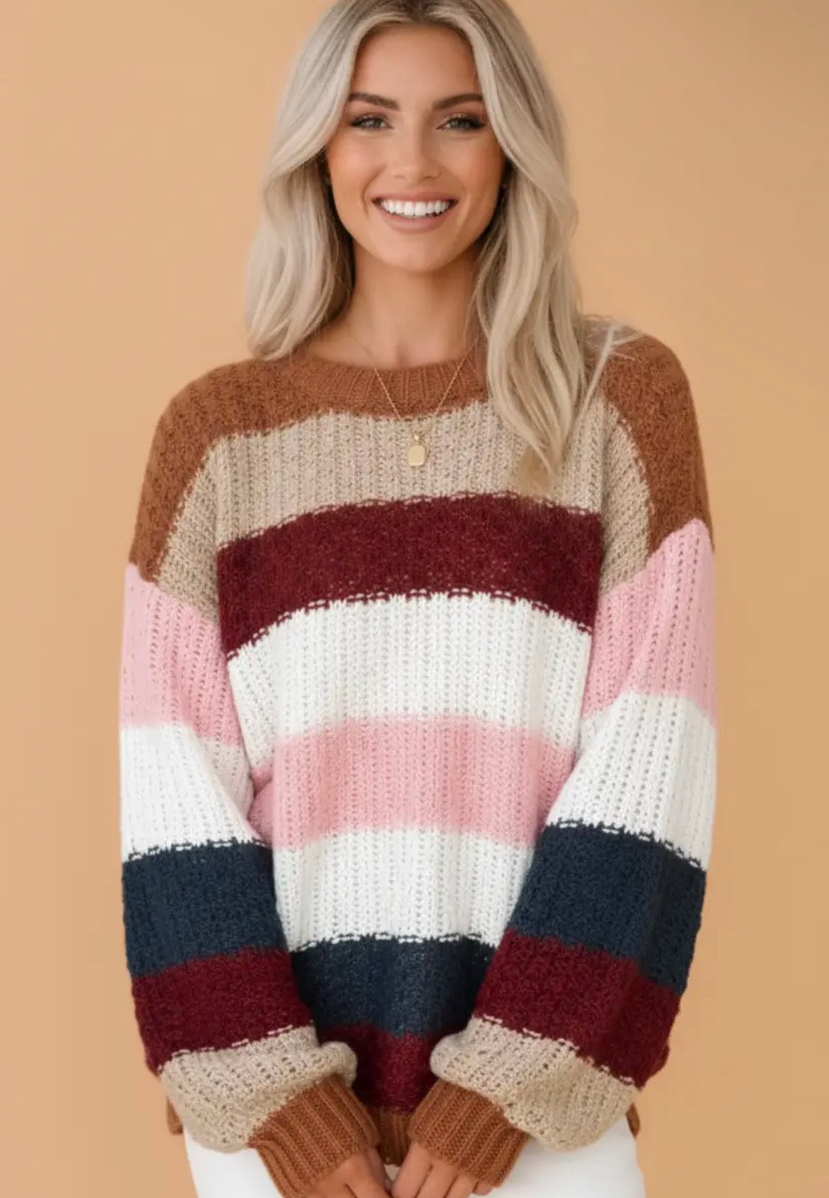 Striped Chunky Knit Sweater