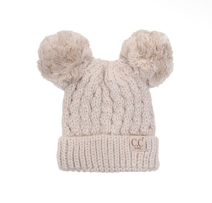 C.C. Kids Double Pom Beanie