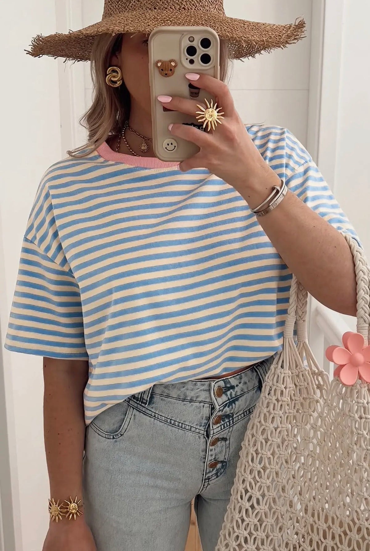 Blue Stripe Top