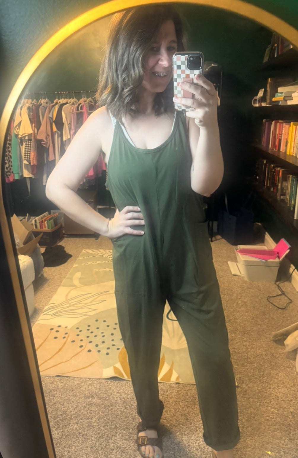 Spaghetti Strap Pocket Jumpsuit