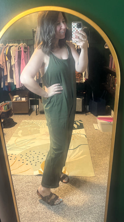 Spaghetti Strap Pocket Jumpsuit