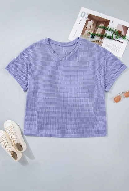 Plus Waffle Knit Top
