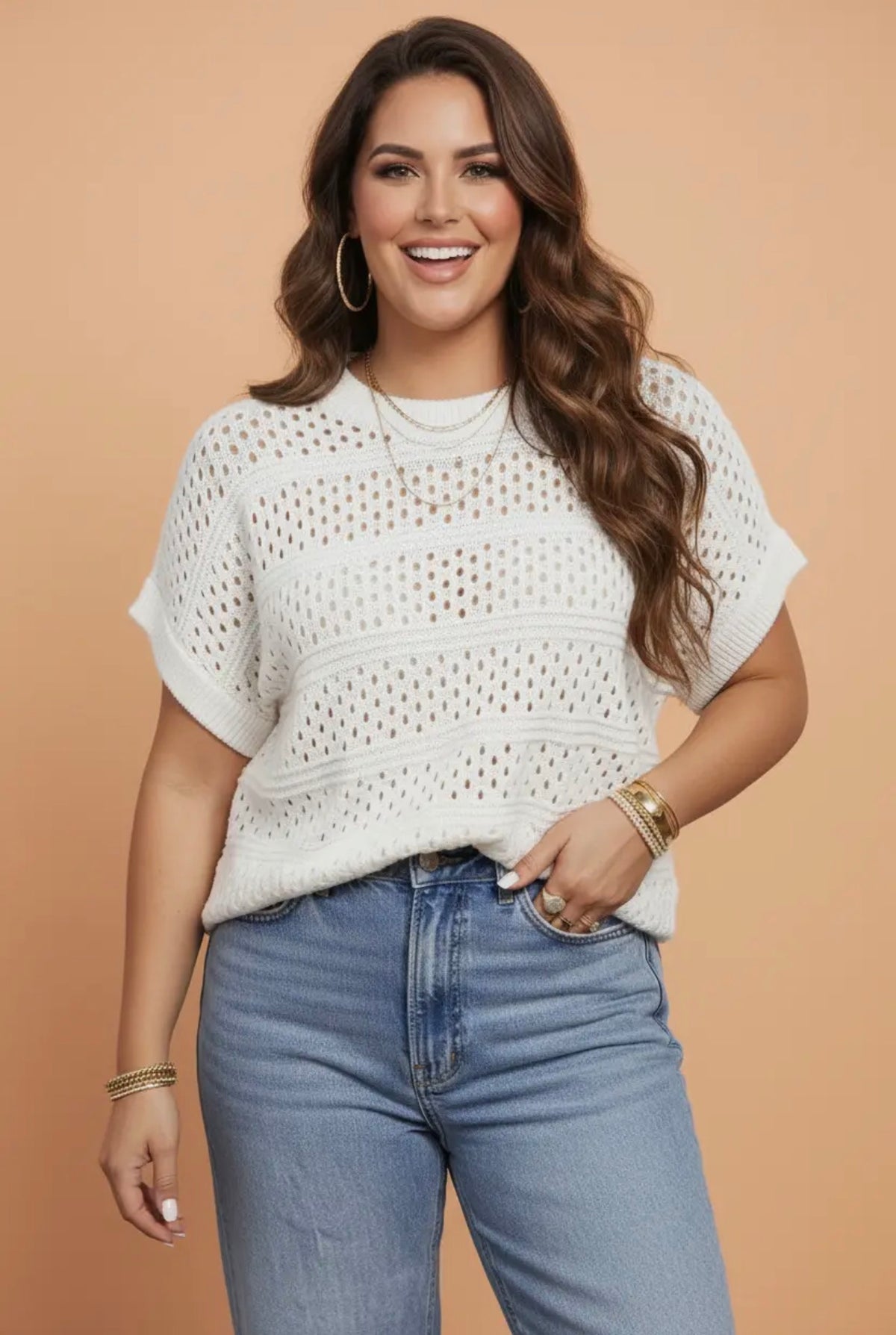 Plus Knit Dolman Sweater
