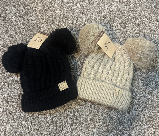 C.C. Kids Double Pom Beanie