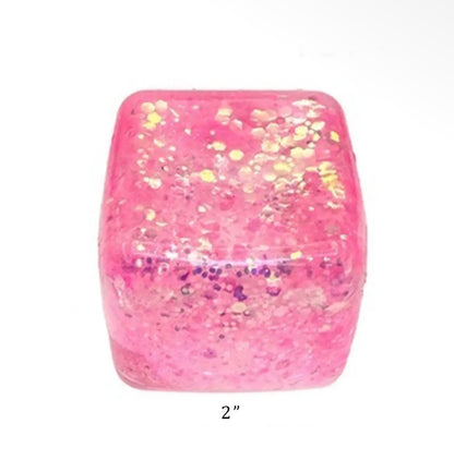 2” Glitter Ice Cube Squishy