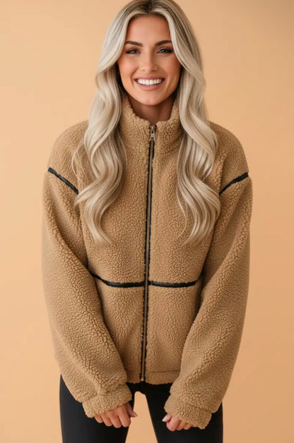 Standing Collar Fleece Jacket