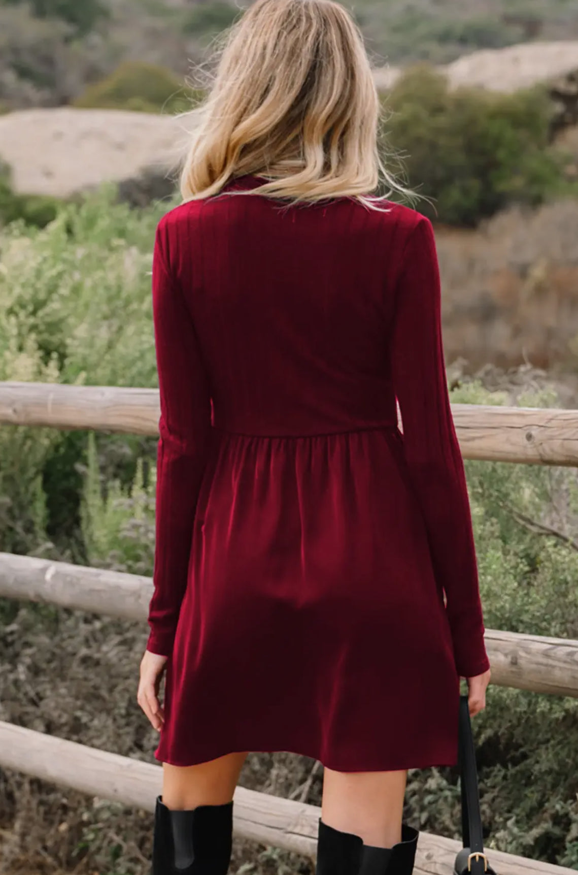 Long Sleeve Ribbed Dress