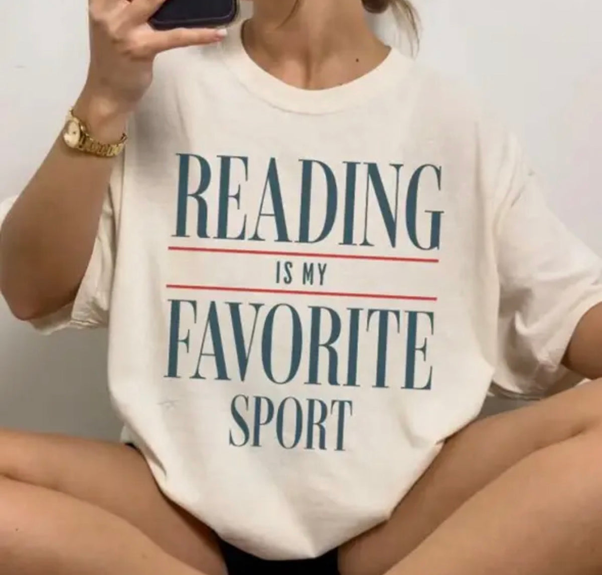 Reading Is My Favorite Sport Graphic Tee