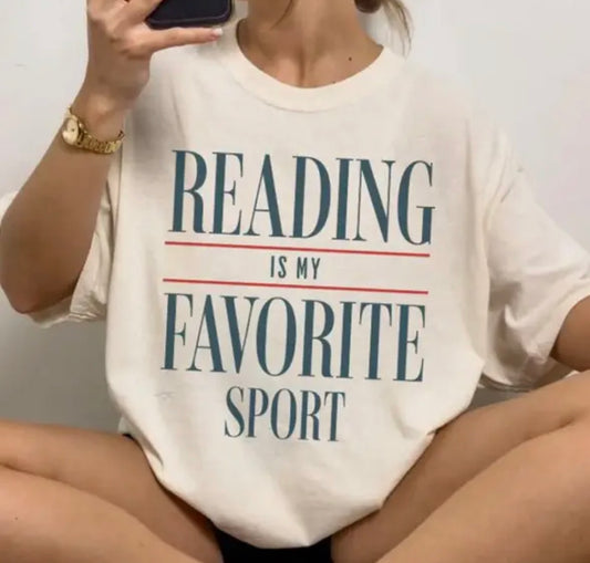 Reading Is My Favorite Sport Graphic Tee