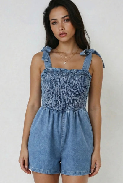 Mommy & Me Denim Romper-Adult