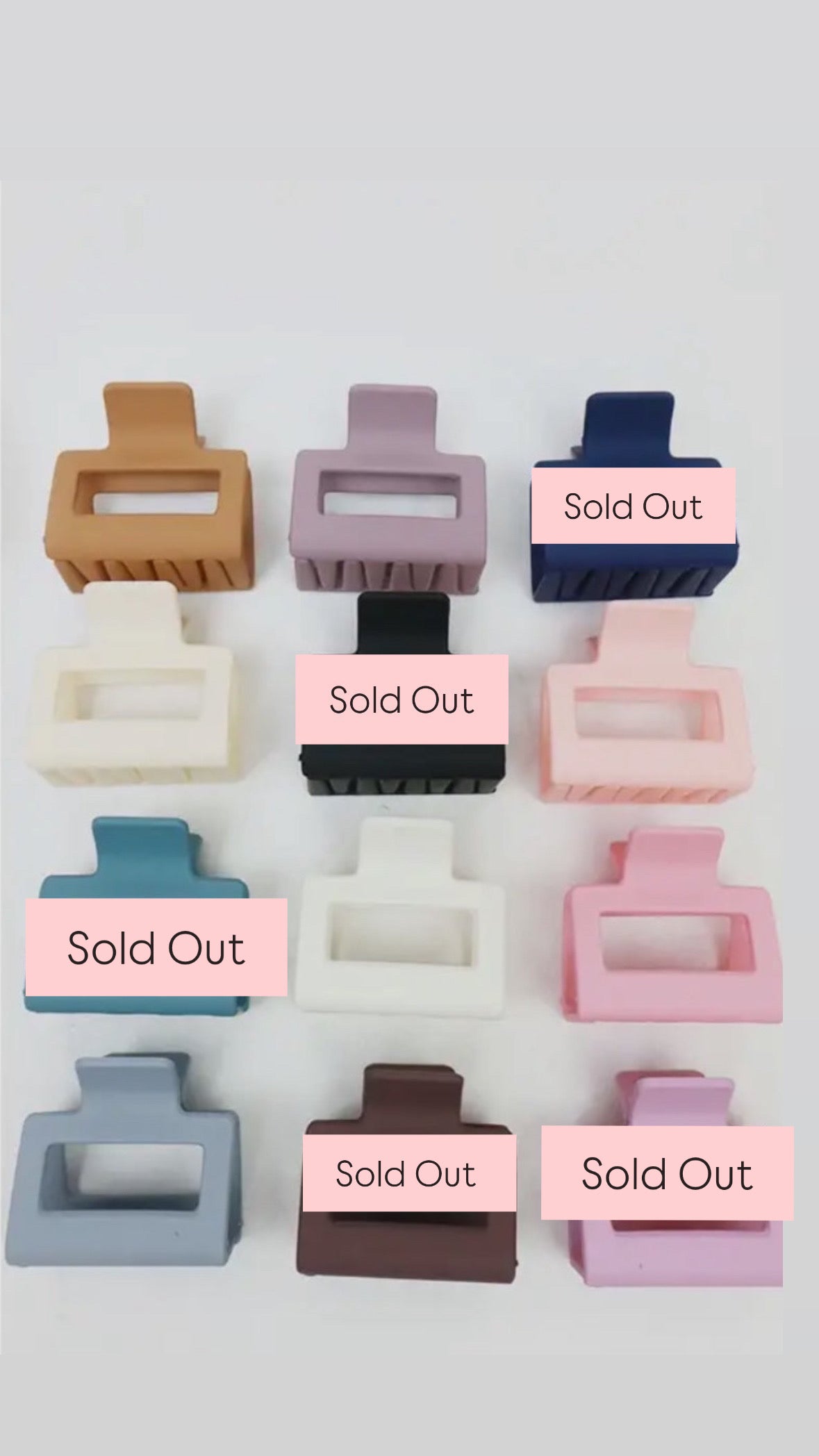 Matte Medium 2” Hair Clips