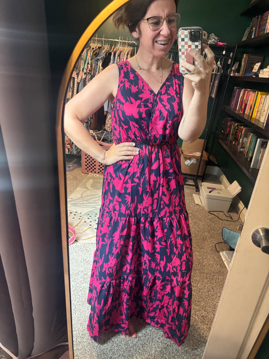 Floral V-Neck Maxi Dress