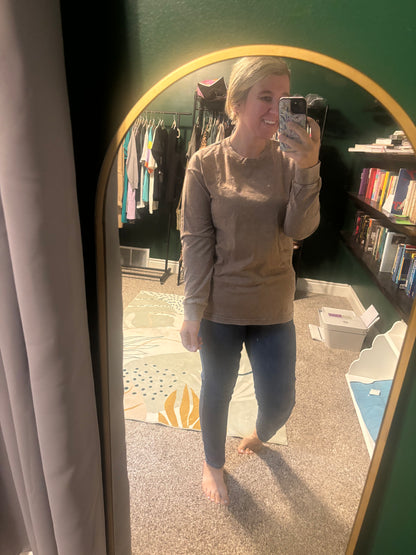 Mineral Wash Long Sleeve Top
