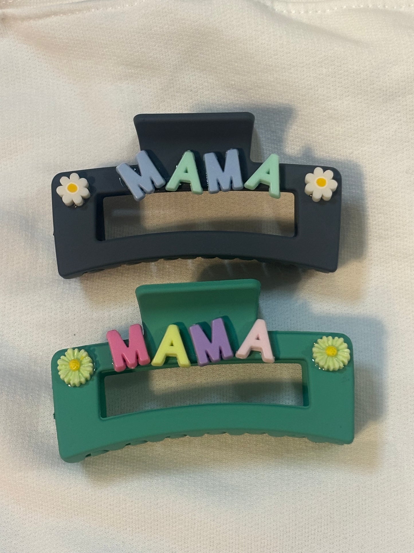 Mama Flower Hair Clips