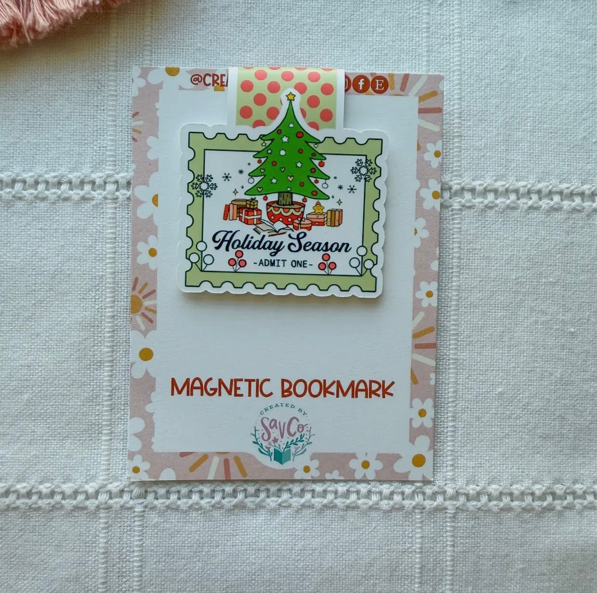 Holiday Theme Magnetic Bookmarks