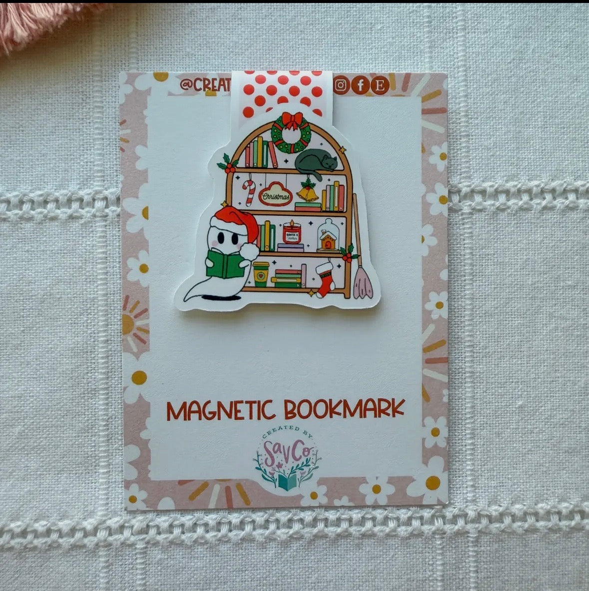 Holiday Theme Magnetic Bookmarks