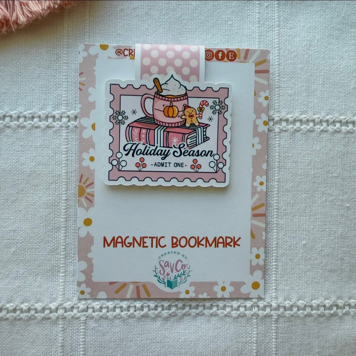 Holiday Theme Magnetic Bookmarks