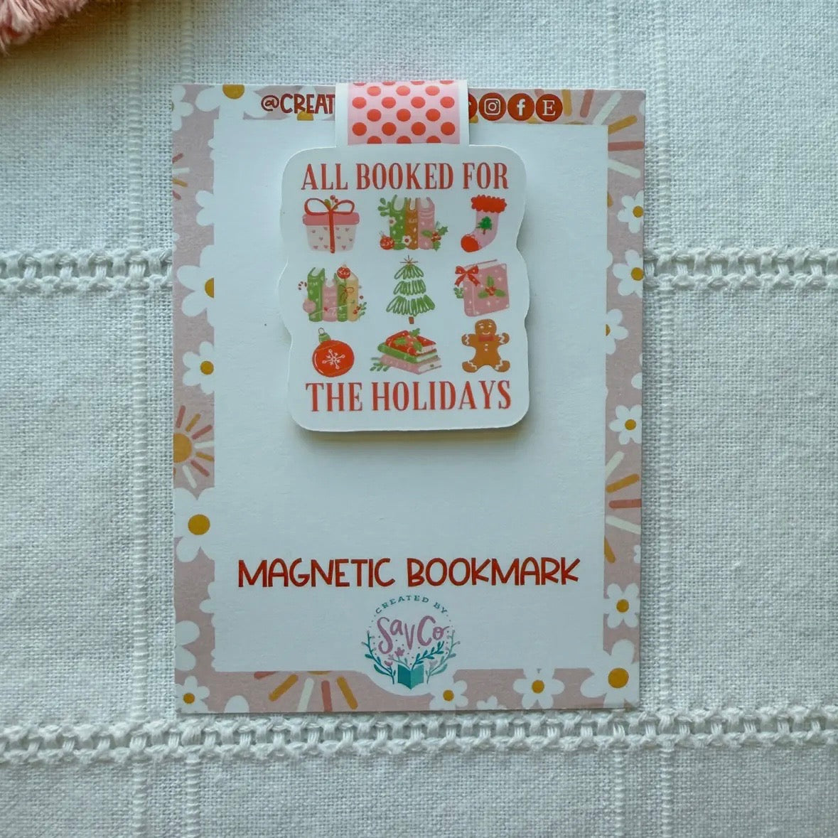 Holiday Theme Magnetic Bookmarks